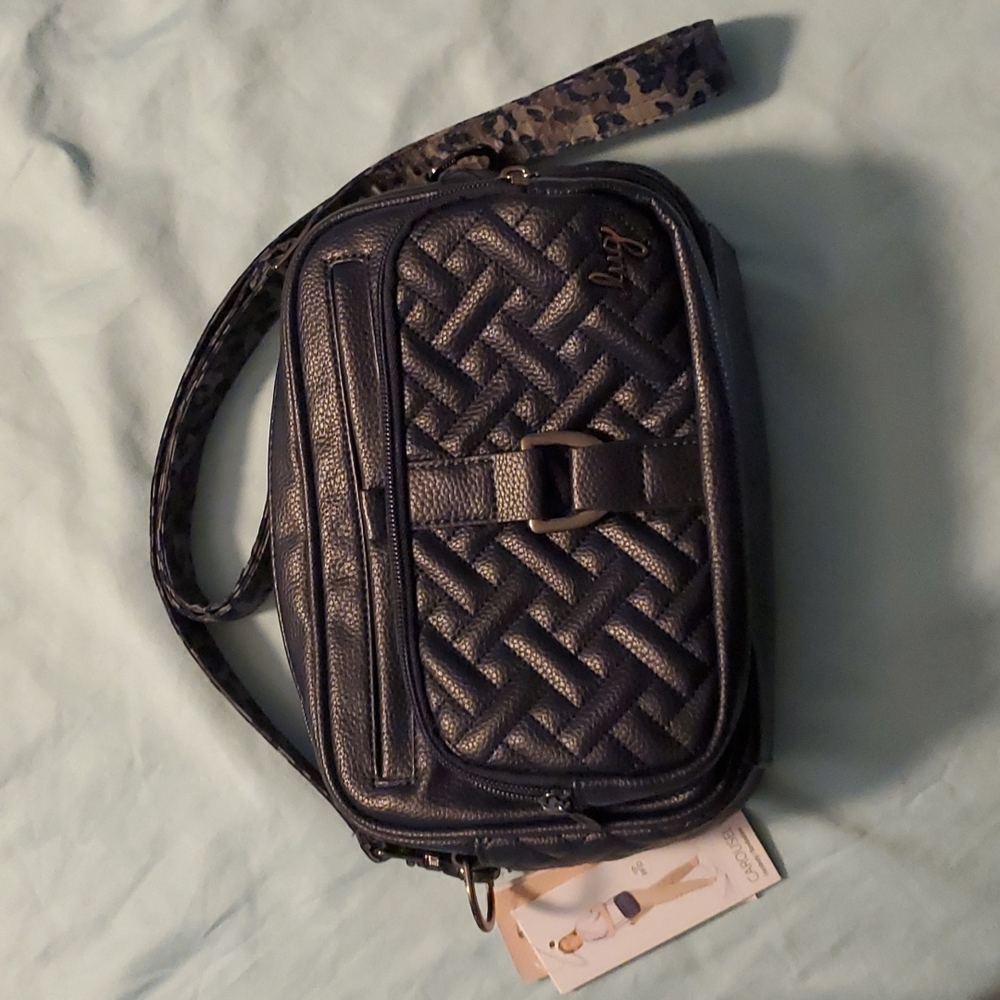 Navy Blue Lug Crossbody